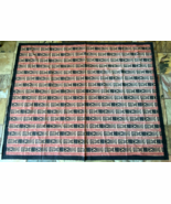 Vtg TRIBAL Wall Tapestry Hanging Decor-Throw Table Cloth-Red &amp; Black- 56... - $14.03