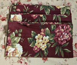 Lot 3 Waverly Garden Room Floral Manor Bouquet Double Tuck Floral Valance 72x18 - $69.29