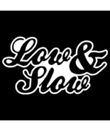 LOW and SLOW Tuner JDM Euro lowrider (6&quot; White) Vinyl Decal Sticker - $6.89 CAD