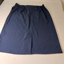 Jessica London Women's Blue Front Zipper & Back Slit Skirt Pockets Size 22W image 9