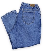 Vtg 90s Lee Women&#39;s High Rise Waist Mom Jeans USA MADE Sz 22w Petite 32x25 - £19.39 GBP