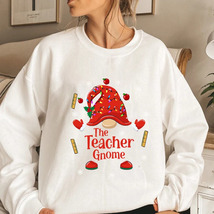 Christmas Sweatshirt Teacher Gnome Holiday Gift - £25.99 GBP