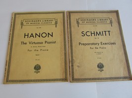 Vintage Sheet Music Books Schirmer&#39;s Library Schmitt Hanon Schytte Piano 1900&#39;s - £11.06 GBP