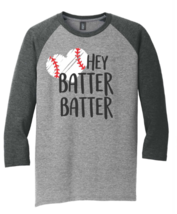 Womens District Made Gray Black Raglan 3/4 Sleeve Baseball TShirt M L  2... - $16.95