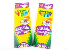 Vintage 2003 Crayola Erasable Colored Pencils 10 Pack Lot Of 2 - £15.57 GBP