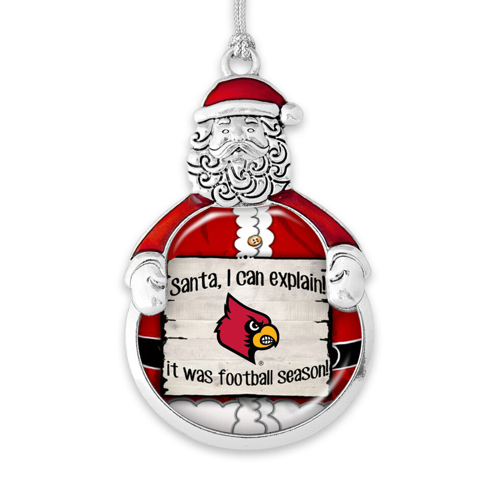 62010 From the Heart Santa I Can Explain Team Logo Ornament Louisville