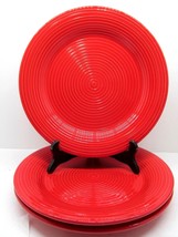 Certified International Metro Red Dinner Plate Embossed Ring 11&quot;  Bundle of 3 - $24.00