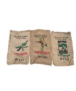 Dunn Bros Coffee Bean Jute Burlap Bags Lot Of 3 Columbia Rwanda And Guat... - £26.62 GBP