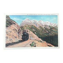 Locomotive Mt Chancellor Yoho National Park C1930 Color Linen Post Card Canada - $4.99