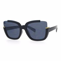 Womens Fashion Sunglasses Trendy Open Corners Square Frame UV 400 - £14.90 GBP