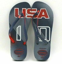 Havaianas Men Flip Flops Thong Sandals USA Size US 11.5M Red White Blue - $19.80