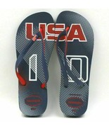 Havaianas Men Flip Flops Thong Sandals USA Size US 11.5M Red White Blue - £15.86 GBP