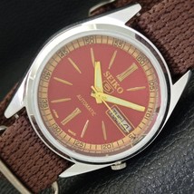 Vintage Refurbished Seiko 5 Automatic 7019A Japan Mens Red Dial Watch a435128-1 - £34.80 GBP