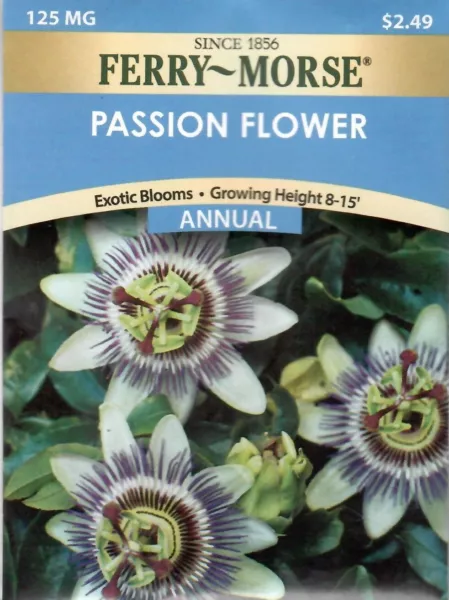 Passion Flower - Flower Seeds Non-Gmo - Ferry Morse 12/23 Fresh Garden - $8.10