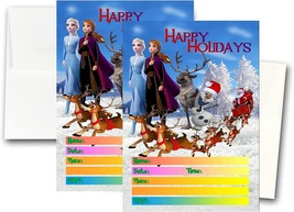 12 Frozen Birthday Invitation Cards (12 White Envelops Included) #3 - £14.18 GBP