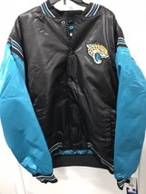 Starter Jacksonville Jaguars Locker Room Satin Full Snap Varsity Jacket Mens XXL - £131.79 GBP