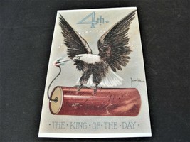 4th of July-The King of the Day, 1960s-1970s Reproduction Patriotic Postcard. - £11.49 GBP