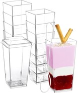 3 oz Mini Dessert Cups with Lids and Spoons 50 Pack, Small Plastic Desse... - $13.60