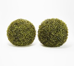 Wicker Park Set of (2) 13&quot; Faux Flower Indoor/ Outdoor Garden Spheres - £62.01 GBP