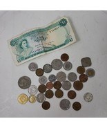 Foreign Currency LOT 31 Coins + Paper From All Over The World - $49.00