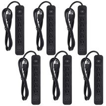 6 Pieces Power Strip Surge Protector With 5 Feet 6 Ac Outlets And 3 Usb ... - $75.99