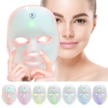7c LED Facial Mask Photon Therapy Skin Rejuvenation Anti Acne Wrinkle Removal - £27.83 GBP