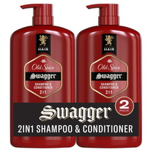Old Spice Men&#39;s 2 in 1 Shampoo Conditioner, All Hair Types, Swagger, 29 fl oz, 2 - £42.89 GBP