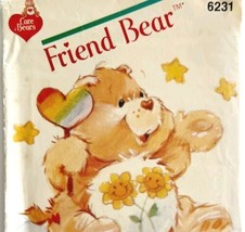 Care Bears Friend Bear 1983 Stuffed Animal Pattern 6231 Butterick Vintage C50 - $39.99