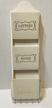 VTG Wall Hanging Organizer Letters Notes Misc Keys Pegs for Keys Plastic 19x6&quot; - £26.99 GBP