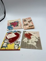 Valentine Cards Set of 4 Relatives Variety of Covers Expression Styles - £9.02 GBP