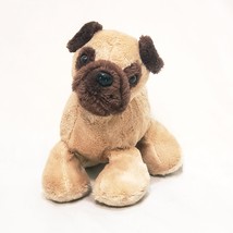 Pug or Bulldog Puppy Dog  Stuffed Animal 6&quot; Plush Tan Brown - £13.65 GBP