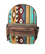 Western Handwoven Saddle Blanket Distressed Leather Bag for Women 18SKB17 - €136,01 EUR
