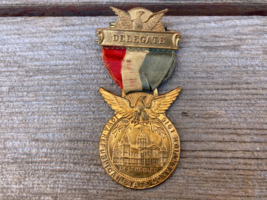 Antique 1916 Iowa Republican State Convention Delegate Medal Ribbon Poli... - £30.97 GBP