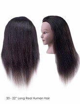 Afro American Cosmetology Mannequin Head Hairdresser Training 100% Real Hair - £64.39 GBP