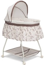 Deluxe Sweet Beginnings Bedside Bassinet - Portable Crib with Lights and Sounds, - £41.82 GBP