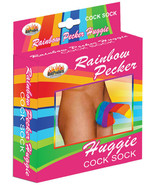 RAINBOW HUGGIE SOCK PRIVATE PARTS SOCK COVER - £8.64 GBP