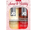 CHOCOLATE STRAWBERRY CHAMPAGNE JO SWEET BUBBLY PLEASURE KIT FLAVORED LUBE - $19.59