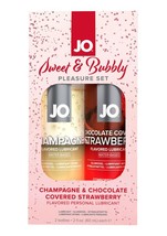 Chocolate Strawberry Champagne Jo Sweet Bubbly Pleasure Kit Flavored Lube - £15.30 GBP