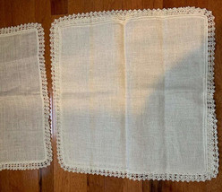 Vintage Crocheted Linen Runner Doily set of 3 #36m - £18.87 GBP