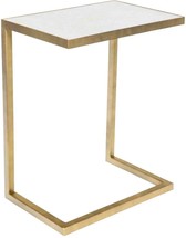 ARIA ACCENT TABLE ANTIQUE BRASS WHITE HAMMERED BLACK CREAM PINE GRAY MARB - $509.00