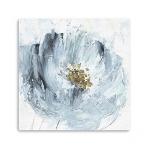 HomeRoots 40 x 40 in. Watercolor Abstract Gray Blue Flower Canvas Wall Art - $242.90