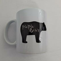 Papa Bear Coffee Mug Cup Dad Father&#39;s Day Gift White Black - £11.11 GBP