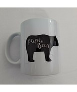 Papa Bear Coffee Mug Cup Dad Father&#39;s Day Gift White Black - £10.88 GBP
