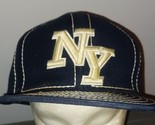 Pit Bull White black Pinstriped Scripted &quot;NY&quot; Fitted Baseball Cap Hat Si... - $12.00
