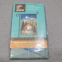 Rain Or Shine &quot;All Is Calm, All Is Bright&quot; Christmas Garden Flag 12.5&quot;x1... - $13.29 CAD