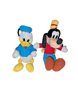 Vintage Donald Duck Plush with Vinyl Duck Bill &amp; Goofy 14&quot; Walt Disney W... - $9.75