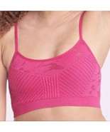 Colsie Women&#39;s Scoop Neck Lightweight Crochet Bralette Pink Medium - $20.51 CAD