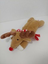 Bath &amp; Body works Doe eyes red nosed reindeer tan brown plush red striped scarf - £15.02 GBP