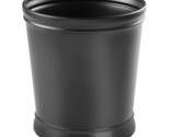 mDesign Decorative Metal Round Small Trash Can Wastebasket, Garbage Cont... - £56.88 GBP