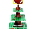 Football Theme Party Cupcake Stand Decorations, 3 Tier Party Cupcake Con... - $24.99